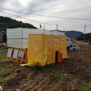 마산리 도시계획도로(중1-1호) 석면해체 제거 공사 사진들